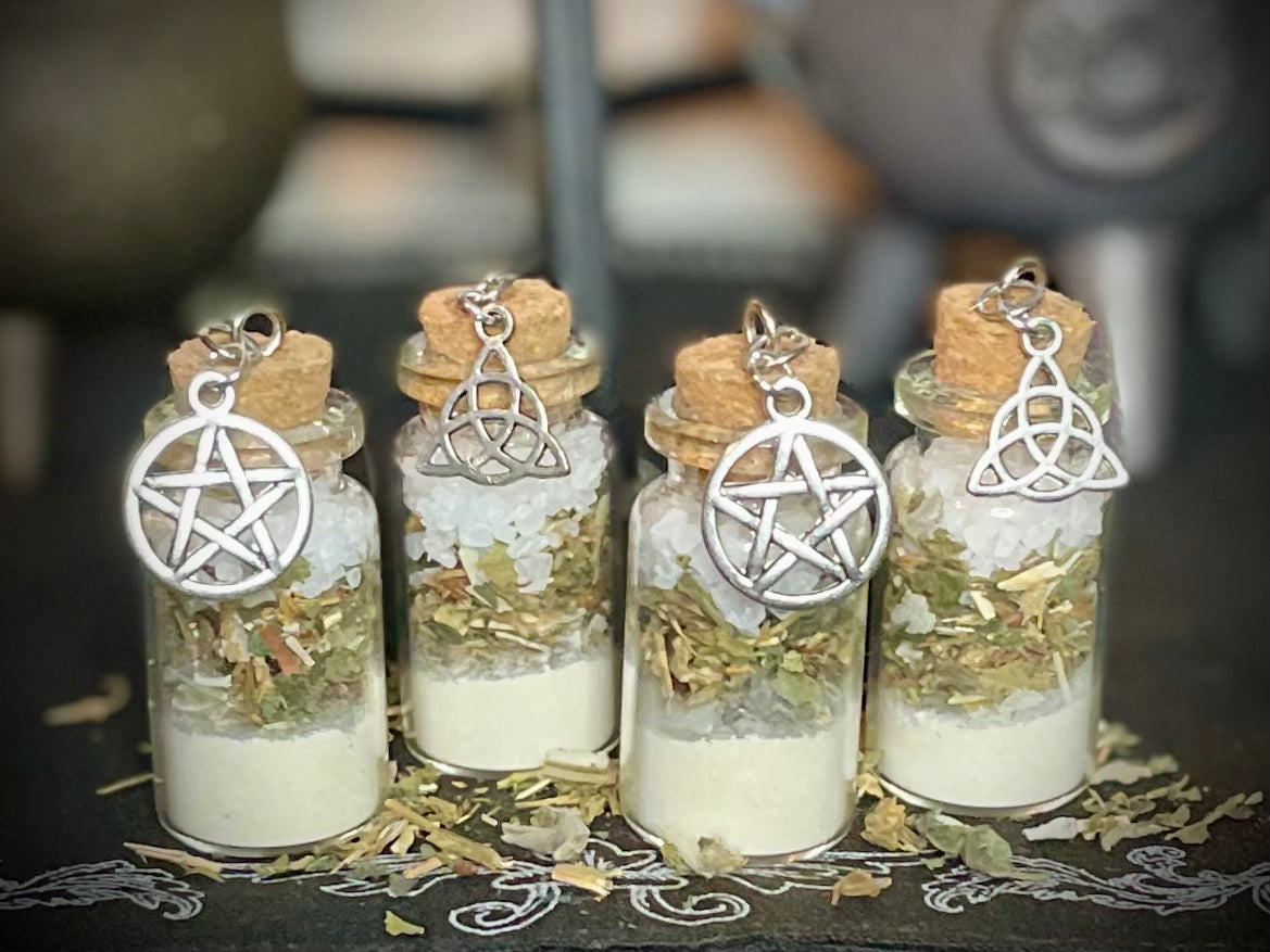 Abundance Spell Bottle Prosperity Mini Herb Bottle Witch 