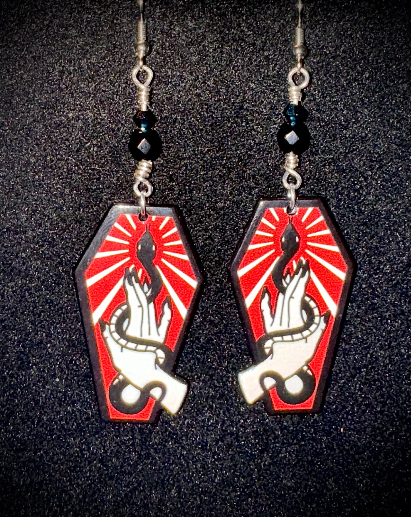 Gothic Coffin Earrings