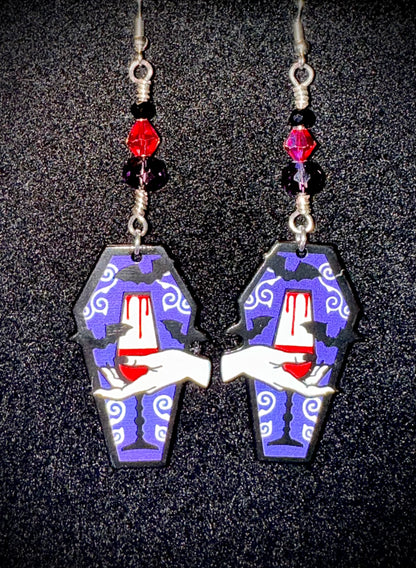 Gothic Coffin Earrings